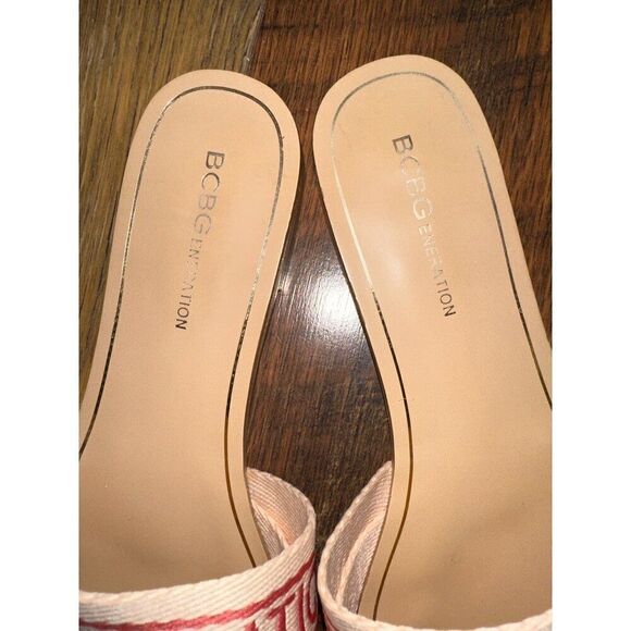 BCBGeneration Kana Tan and Red Sandals Size 8.5 - Picture 10 of 12